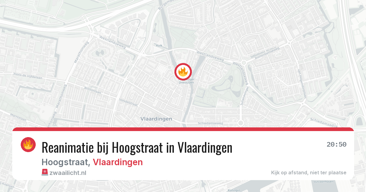 Reanimatie bij Hoogstraat in Vlaardingen — 10 mei 2026