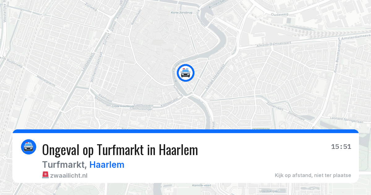 Ongeval op Turfmarkt in Haarlem — 1 jul 2026