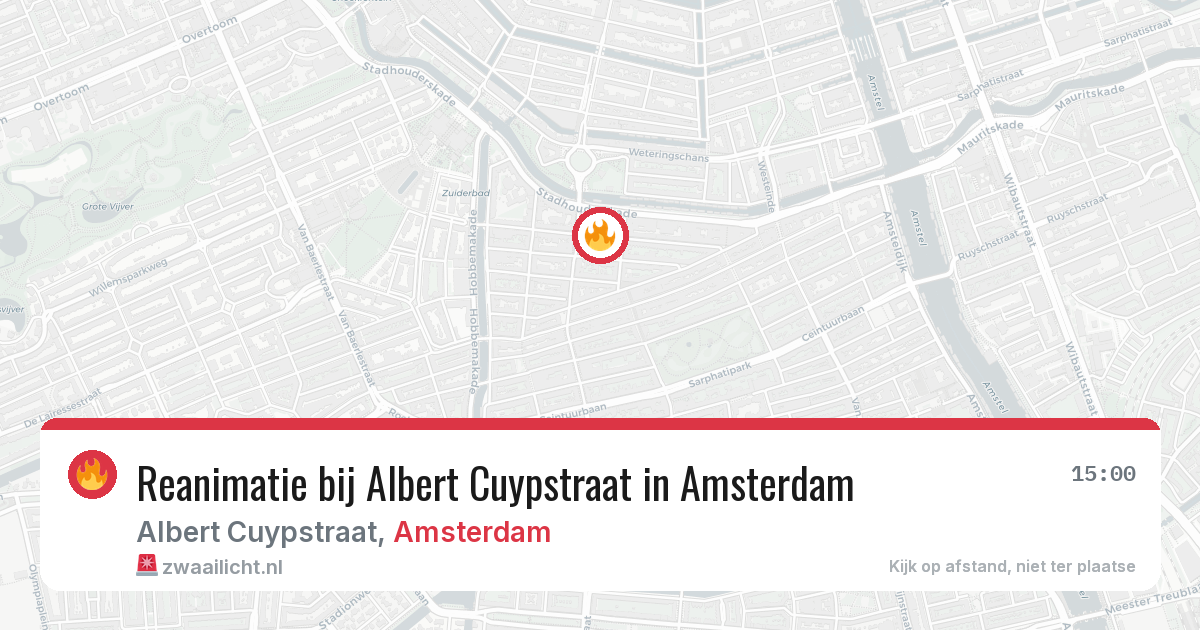 Reanimatie bij Albert Cuypstraat in Amsterdam — 14 mrt 2026