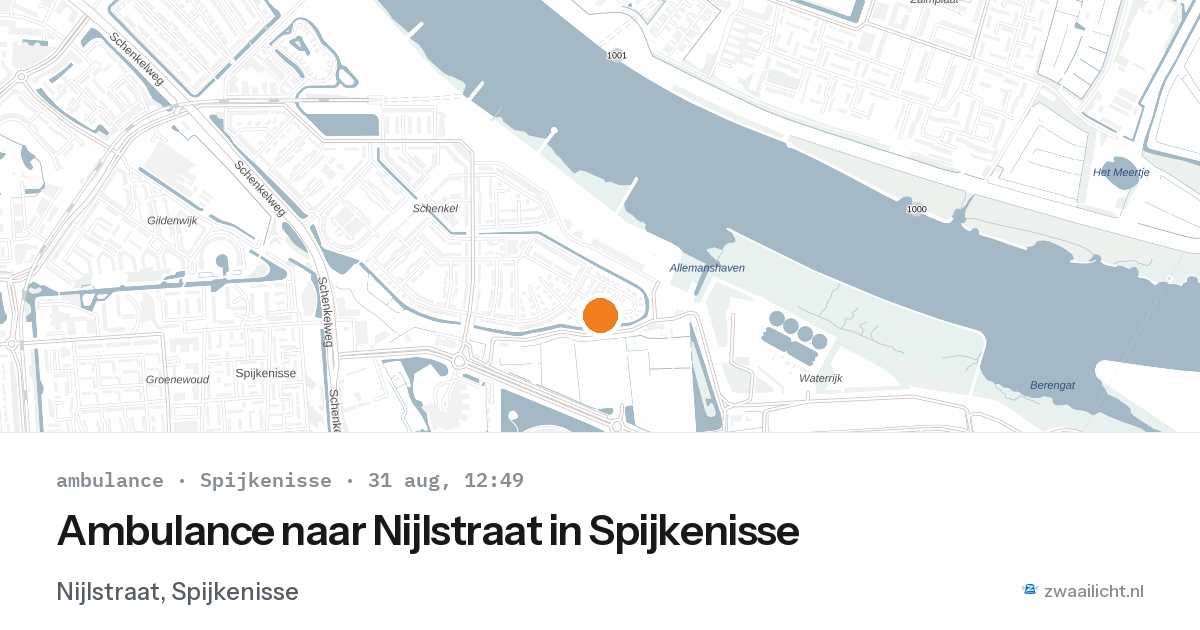 Ambulance naar Nijlstraat in Spijkenisse — 31 aug 2026