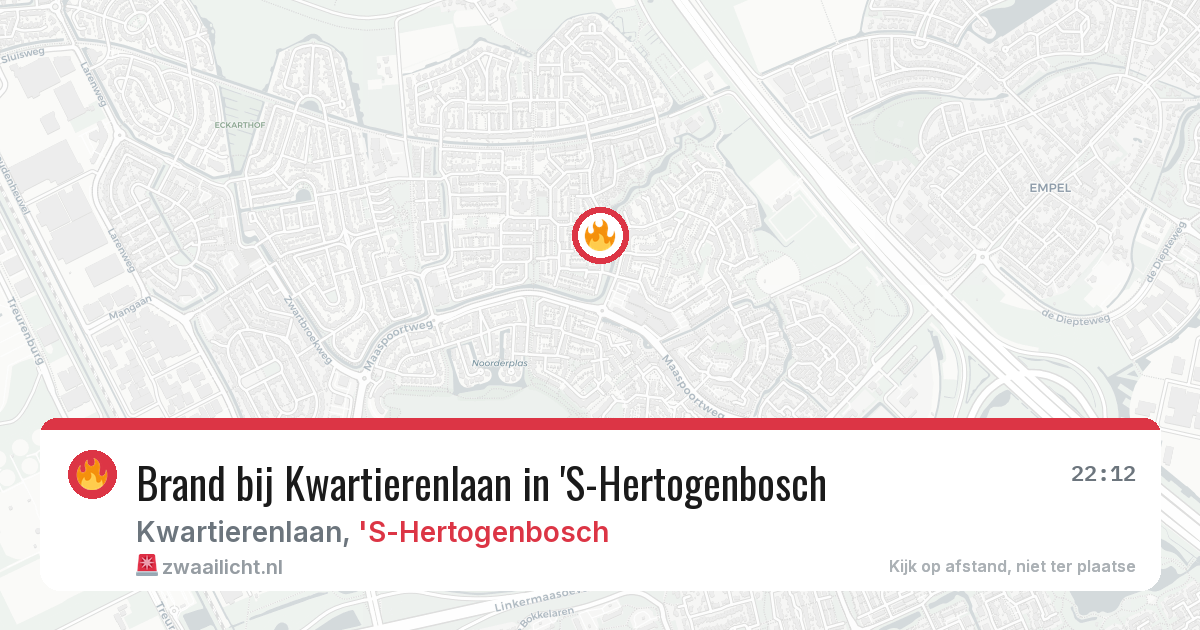 Brand bij Kwartierenlaan in 'S-Hertogenbosch — 5 apr 2026