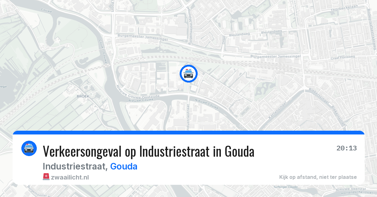Verkeersongeval op Industriestraat in Gouda — 3 jul 2026