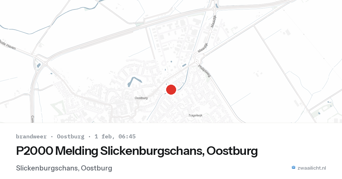 P2000 Melding Slickenburgschans, Oostburg — 1 feb 2026