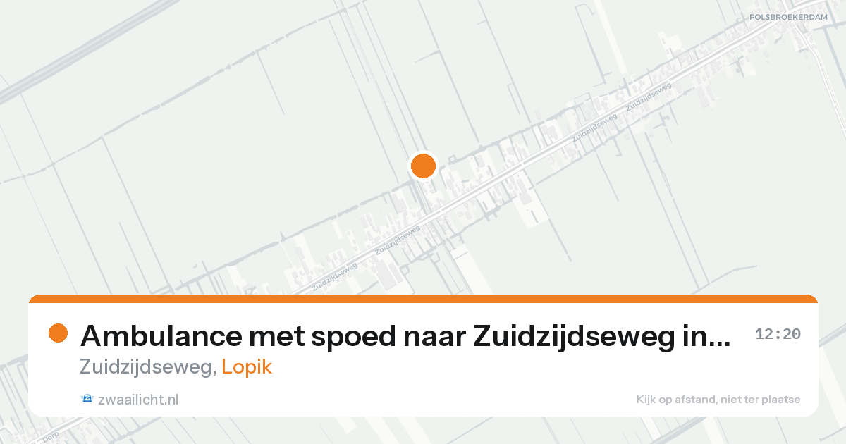 Ambulance met spoed naar Zuidzijdseweg in Lopik — 23 aug 2026