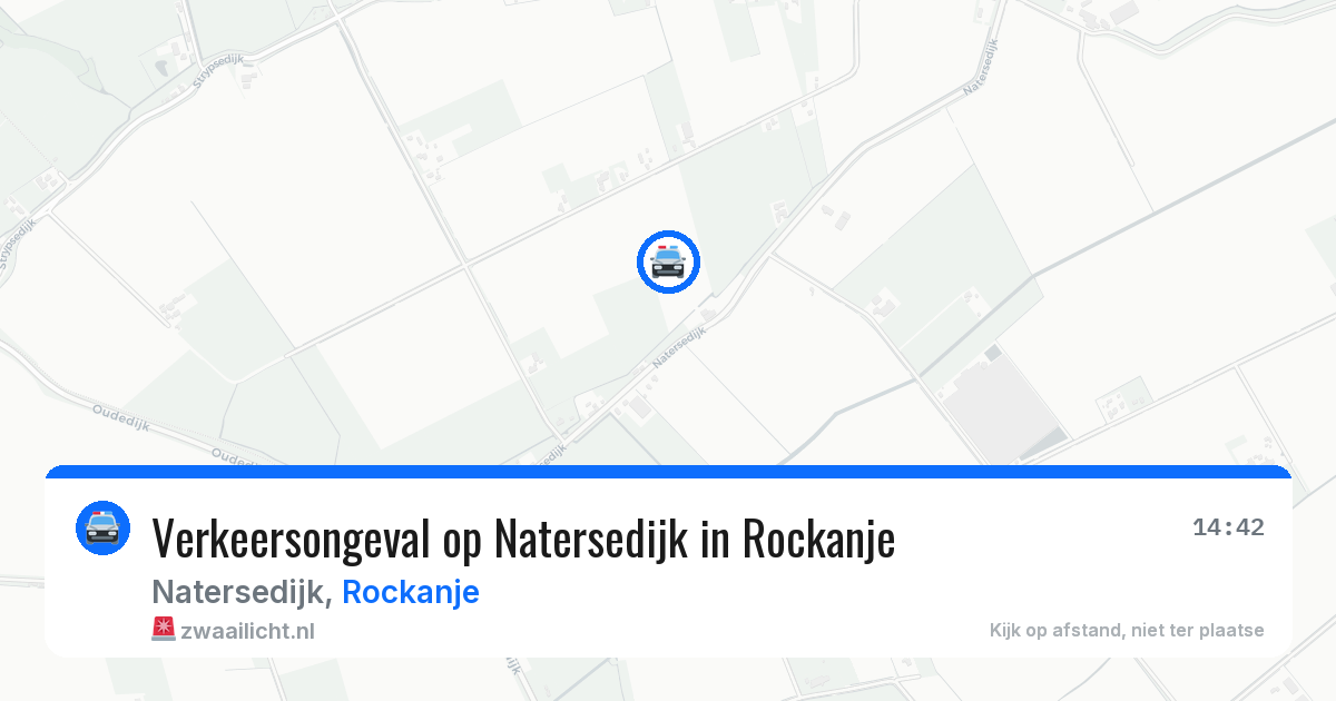 Verkeersongeval op Natersedijk in Rockanje — 2 aug 2026