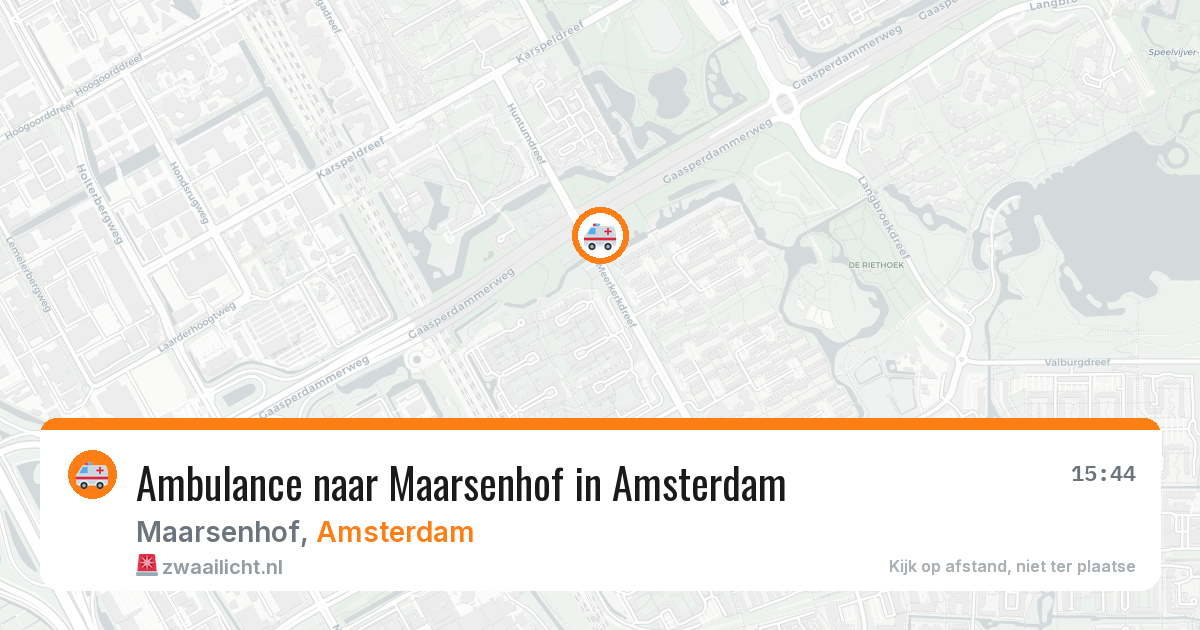 Ambulance naar Maarsenhof in Amsterdam — 9 jun 2026