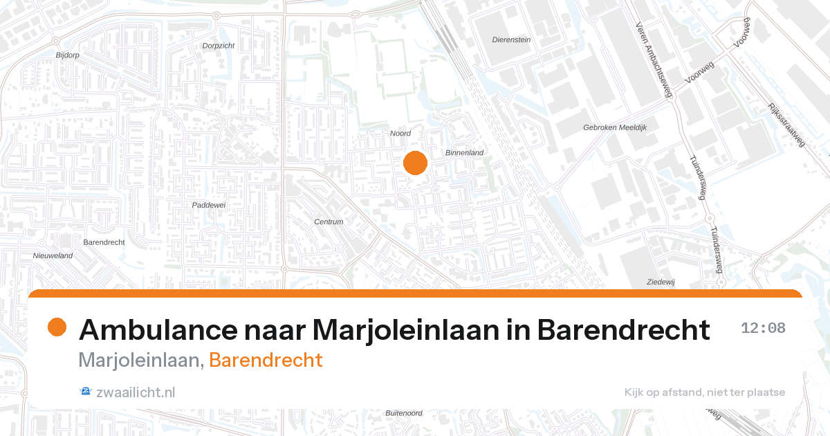Ambulance naar Marjoleinlaan in Barendrecht — 27 aug 2026