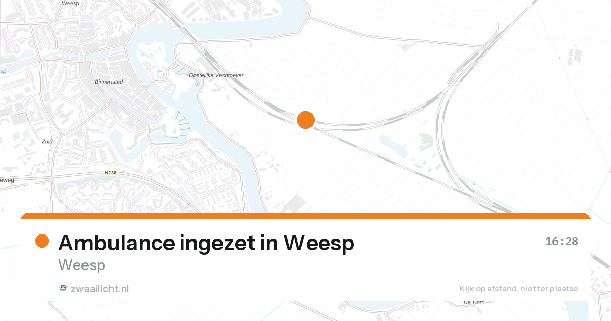 Ambulance ingezet in Weesp — 26 aug 2026