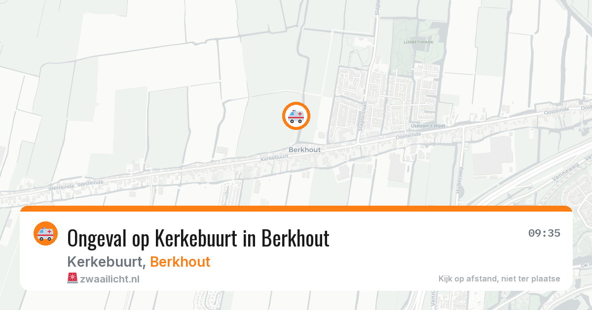 Ongeval op Kerkebuurt in Berkhout — 11 apr 2026