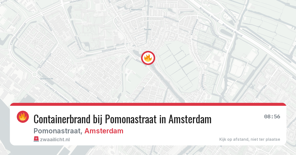 Containerbrand bij Pomonastraat in Amsterdam — 7 mei 2026