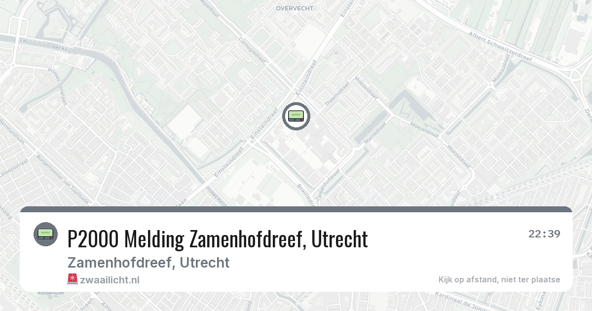 P2000 Melding Zamenhofdreef, Utrecht — 3 mrt 2026