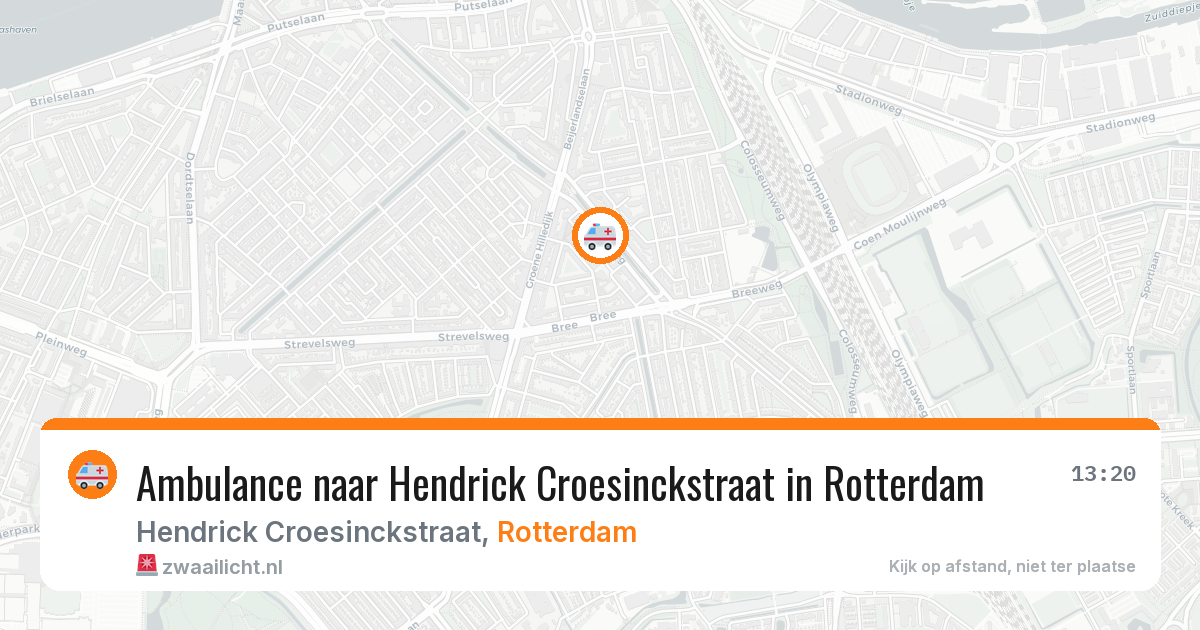 Ambulance naar Hendrick Croesinckstraat in Rotterdam — 1 jul 2026