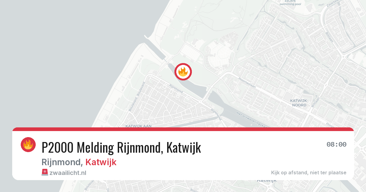 P2000 Melding Rijnmond, Katwijk — 11 aug 2026