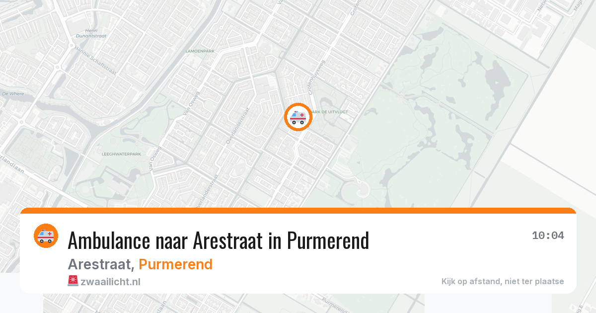 Ambulance naar Arestraat in Purmerend — 22 mrt 2026