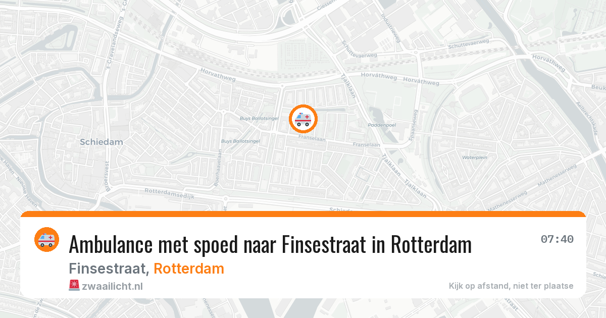 Ambulance met spoed naar Finsestraat in Rotterdam — 29 jan 2026