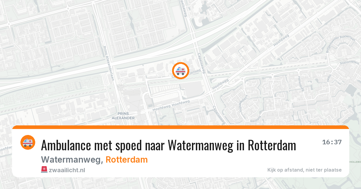 Ambulance met spoed naar Watermanweg in Rotterdam — 12 mei 2026