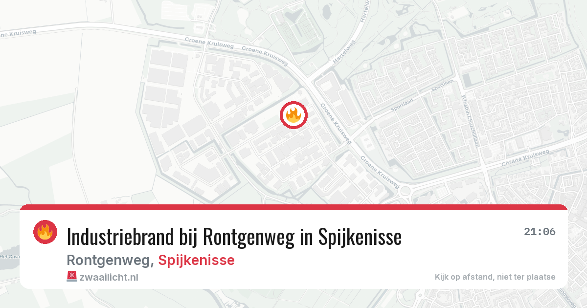 Industriebrand bij Rontgenweg in Spijkenisse — 18 jun 2026