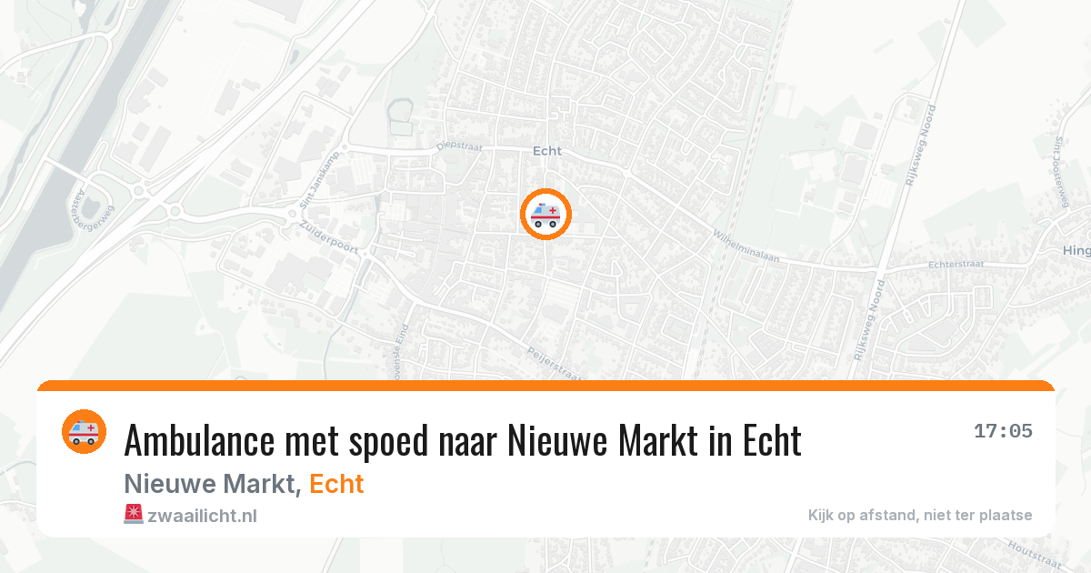 Ambulance met spoed naar Nieuwe Markt in Echt — 4 jun 2026