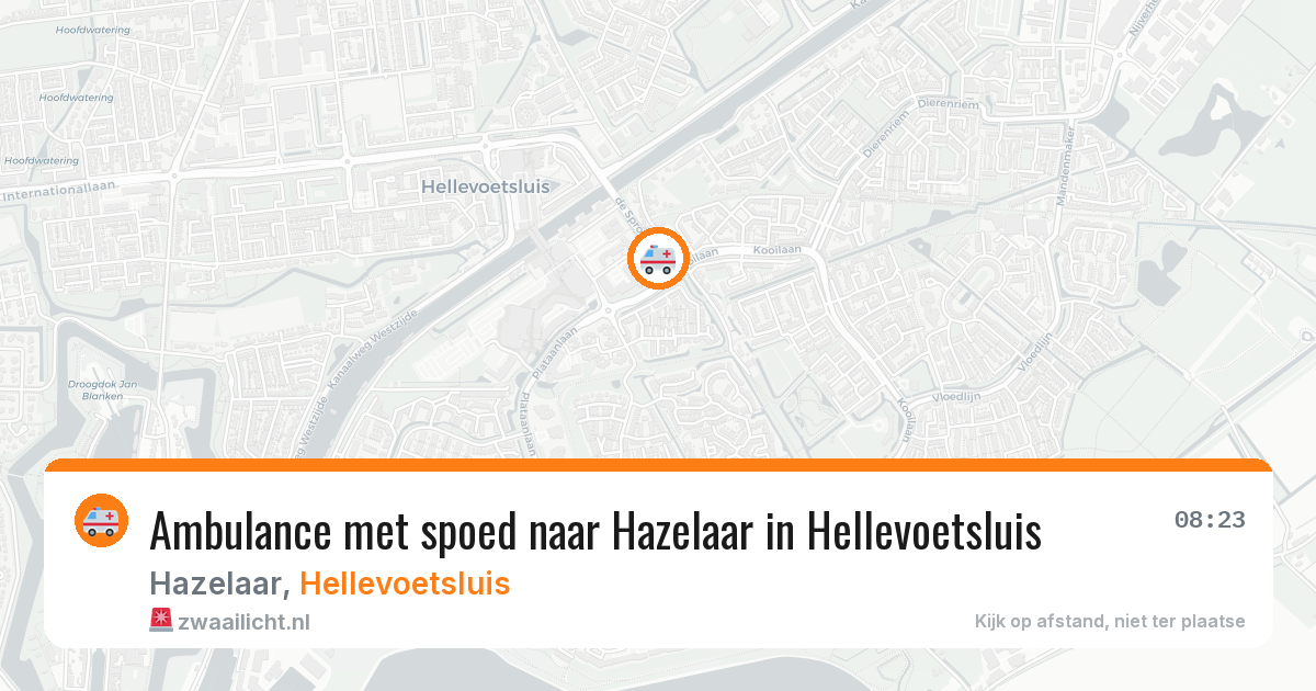 Ambulance met spoed naar Hazelaar in Hellevoetsluis — 26 mei 2026