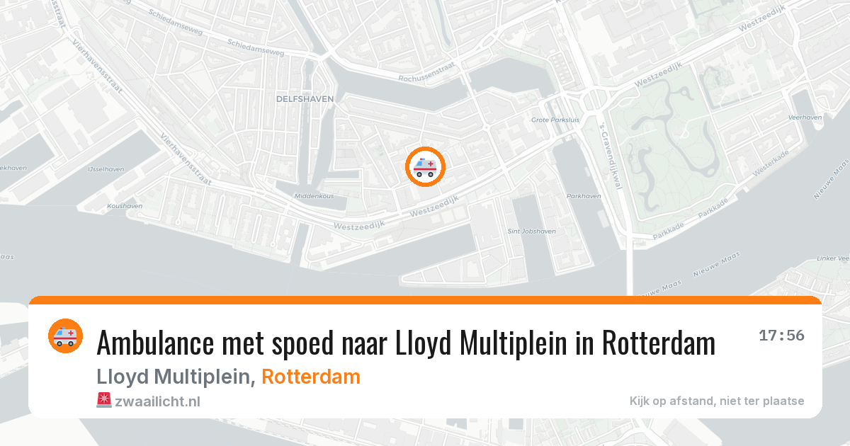 Ambulance met spoed naar Lloyd Multiplein in Rotterdam — 26 apr 2026