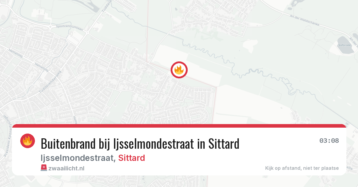 Buitenbrand bij Ijsselmondestraat in Sittard — 27 jul 2026