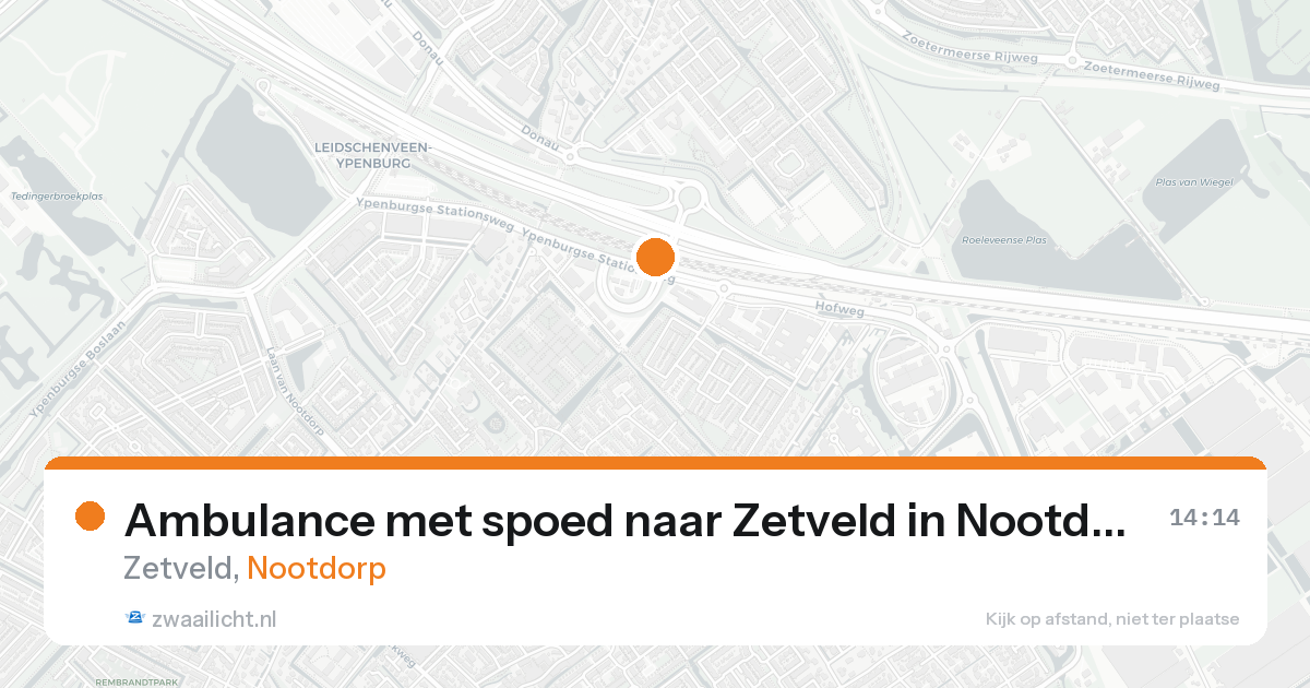 Ambulance met spoed naar Zetveld in Nootdorp — 17 aug 2026