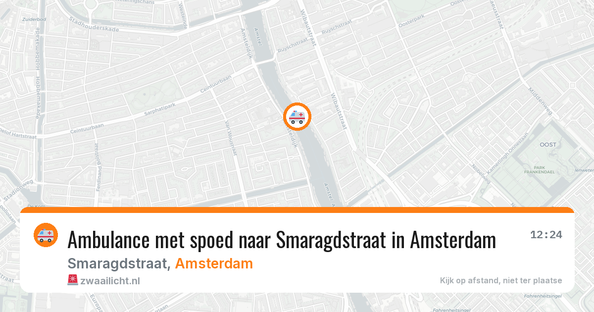 Ambulance met spoed naar Smaragdstraat in Amsterdam — 17 mrt 2026