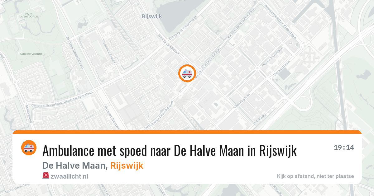 Ambulance met spoed naar De Halve Maan in Rijswijk — 14 mei 2026