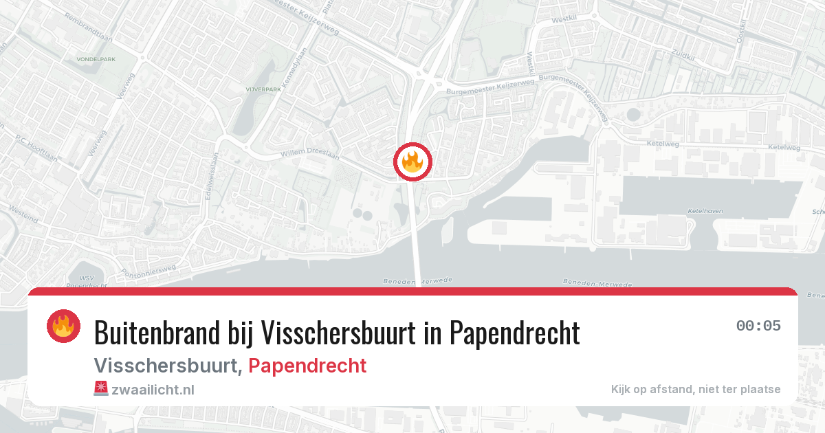Buitenbrand bij Visschersbuurt in Papendrecht — 19 jun 2026