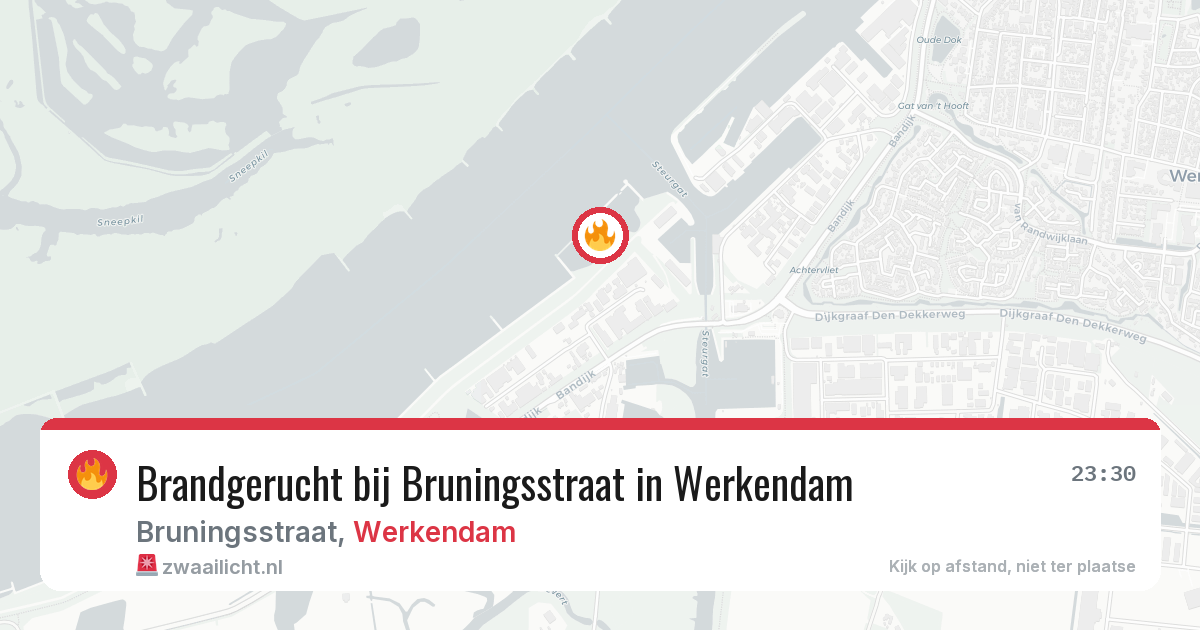 Brandgerucht bij Bruningsstraat in Werkendam — 12 jun 2026