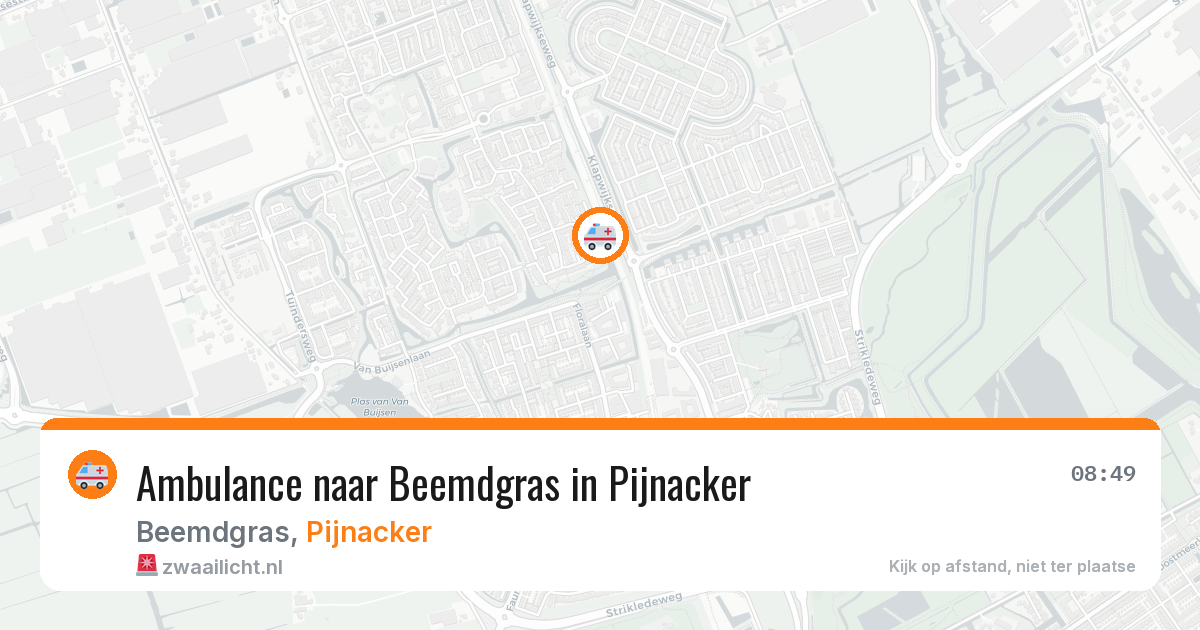 Ambulance naar Beemdgras in Pijnacker — 19 mrt 2026