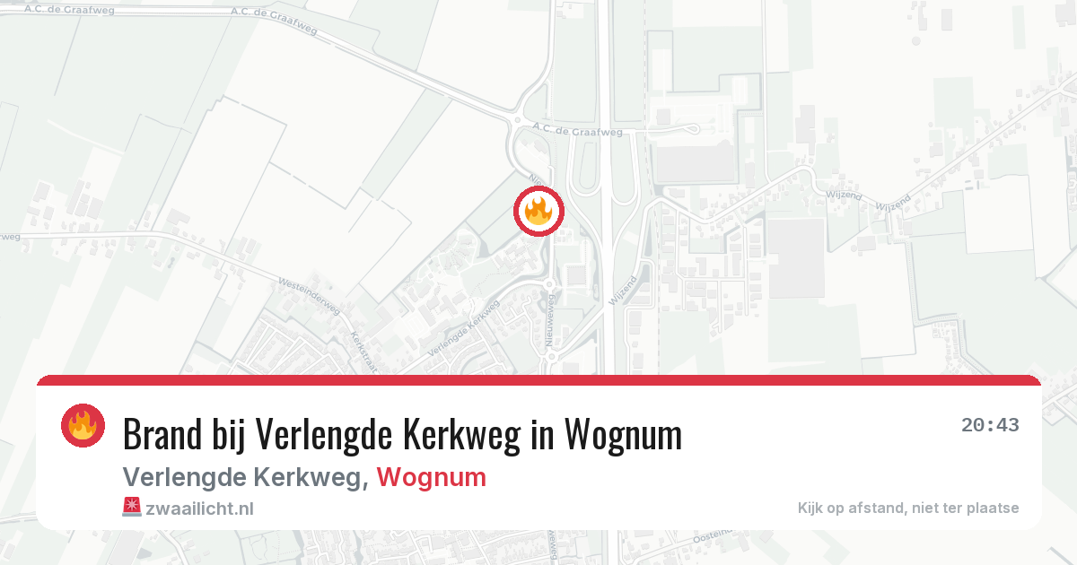 Brand bij Verlengde Kerkweg in Wognum — 21 mei 2026