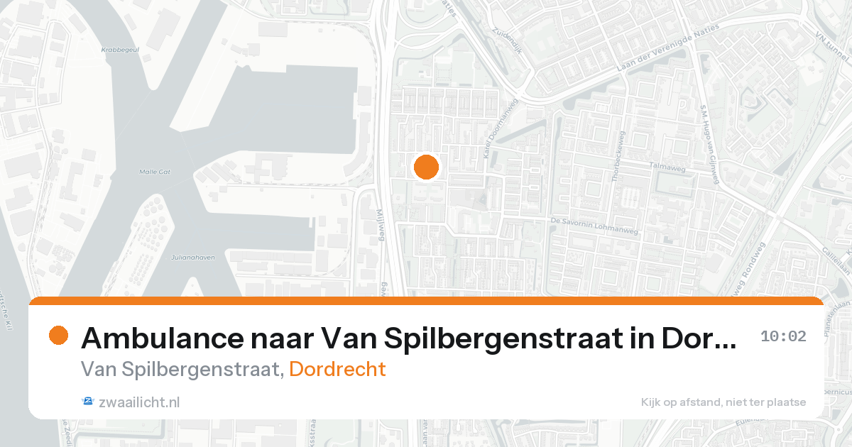 Ambulance naar Van Spilbergenstraat in Dordrecht — 17 aug 2026