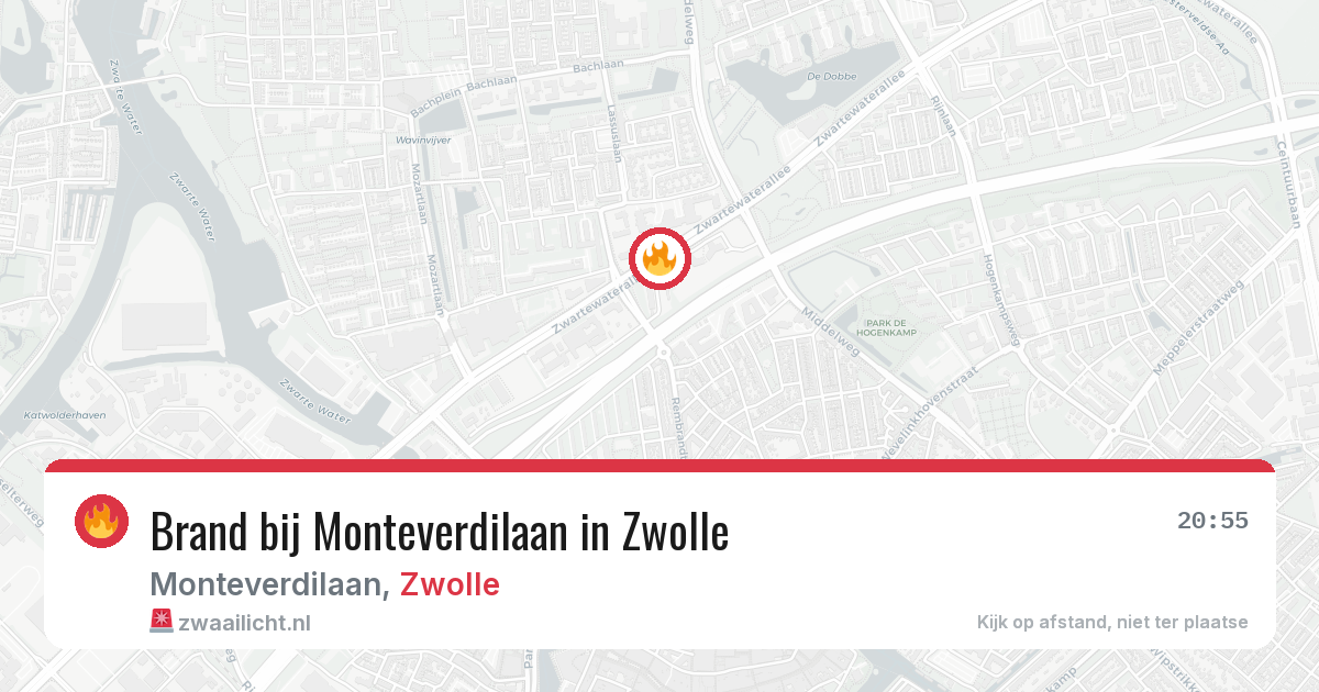 Brand bij Monteverdilaan in Zwolle — 3 apr 2026