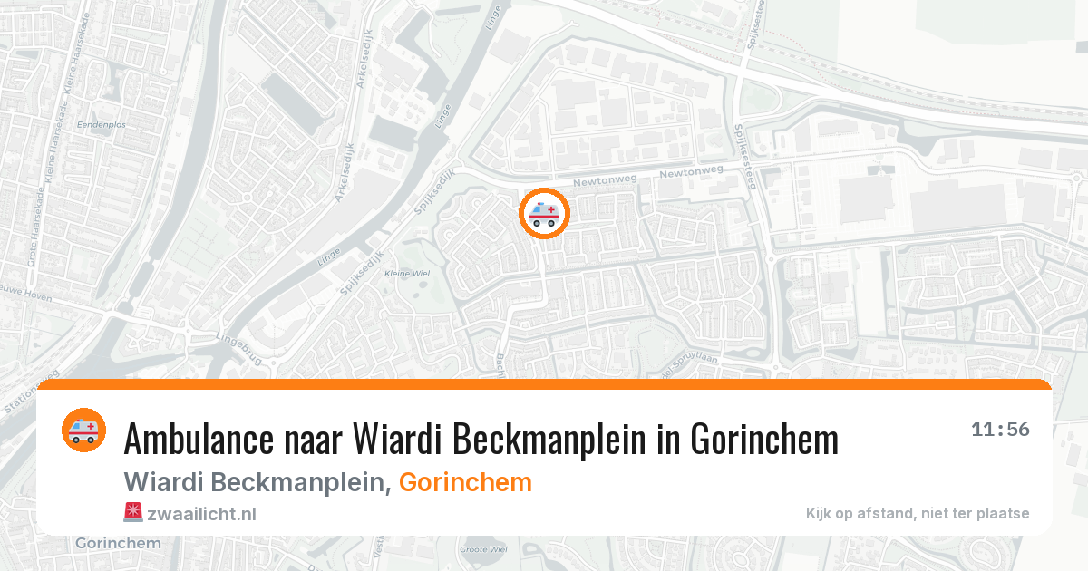Ambulance naar Wiardi Beckmanplein in Gorinchem — 30 mei 2026