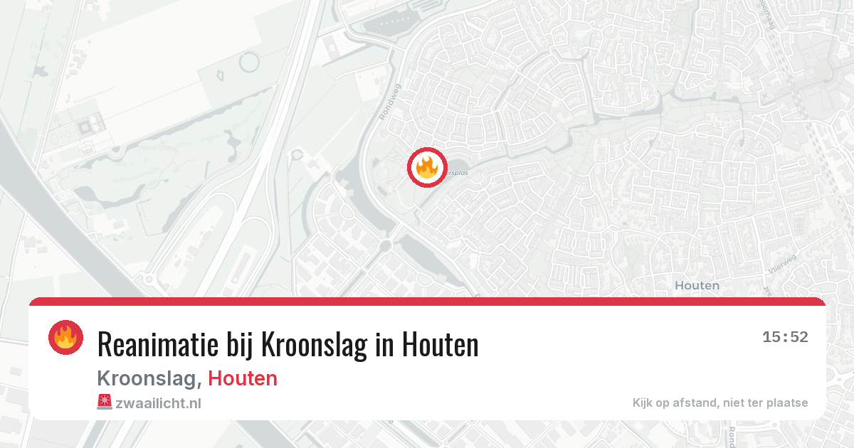 Reanimatie bij Kroonslag in Houten — 3 jul 2026