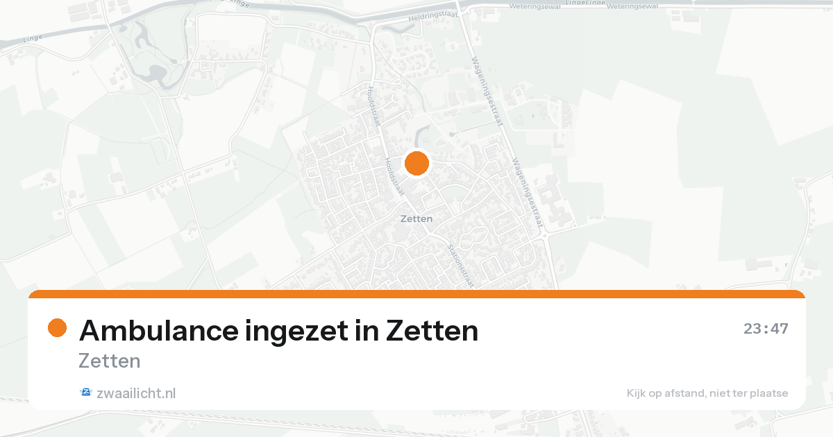 Ambulance ingezet in Zetten — 7 feb 2026