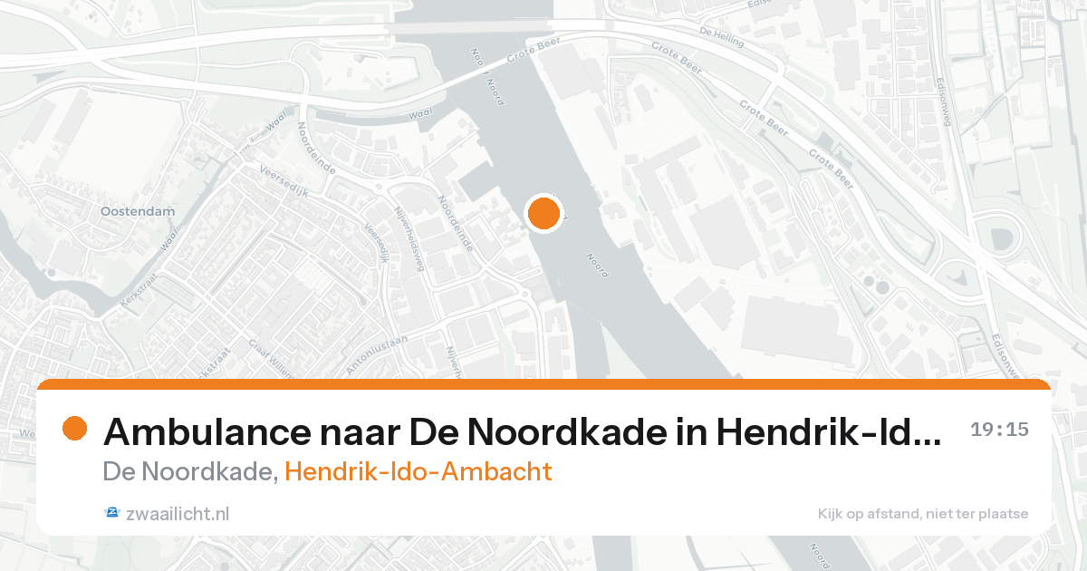 Ambulance naar De Noordkade in Hendrik-Ido-Ambacht — 19 aug 2026