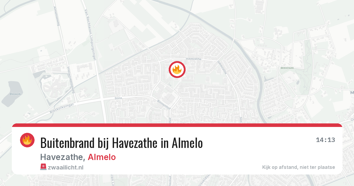 Buitenbrand bij Havezathe in Almelo — 7 jul 2026