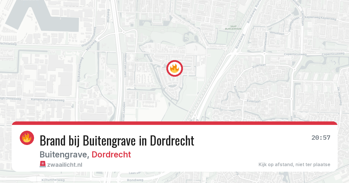 Brand bij Buitengrave in Dordrecht — 8 jun 2026