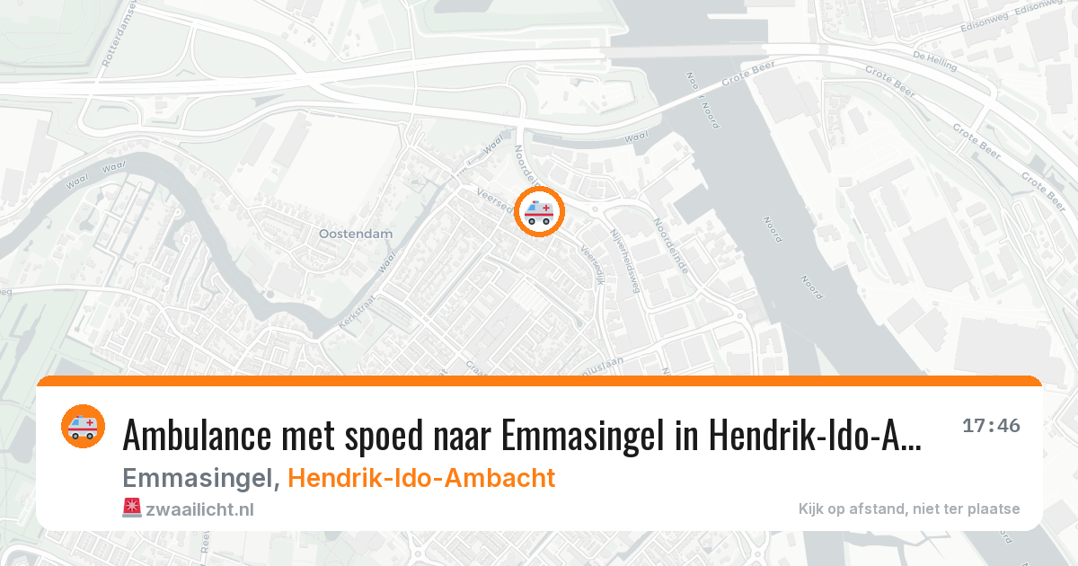 Ambulance met spoed naar Emmasingel in Hendrik-Ido-Ambacht — 9 mei 2026