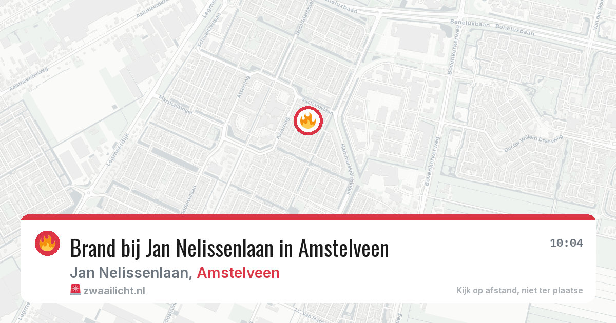 Brand bij Jan Nelissenlaan in Amstelveen — 27 mei 2026