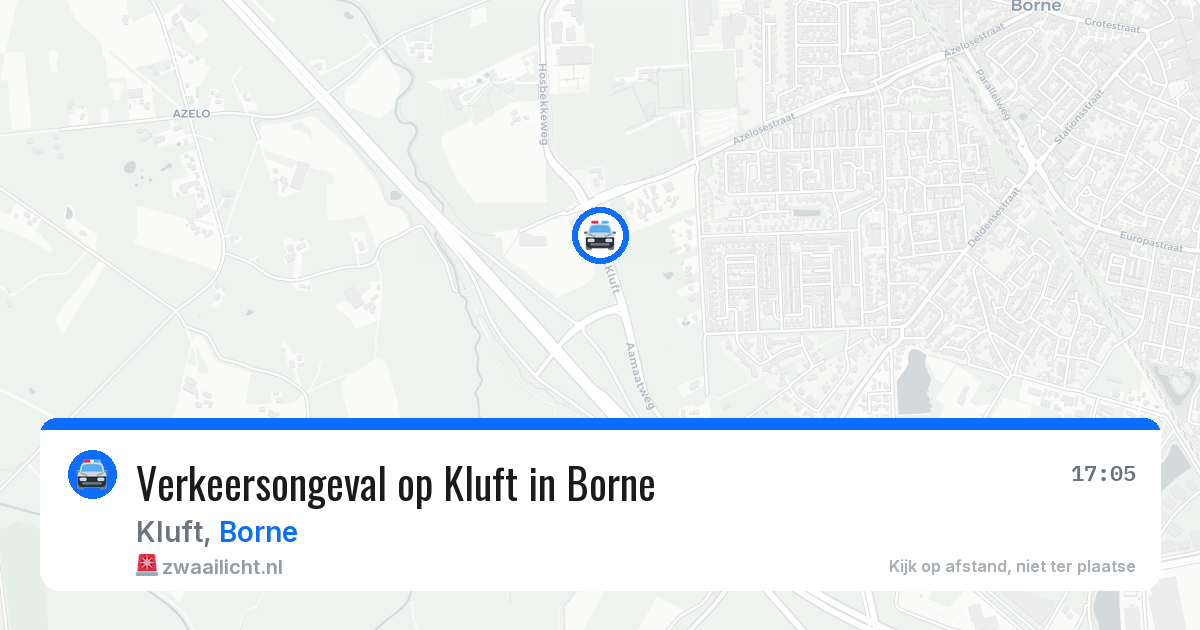 Verkeersongeval op Kluft in Borne — 17 jun 2026