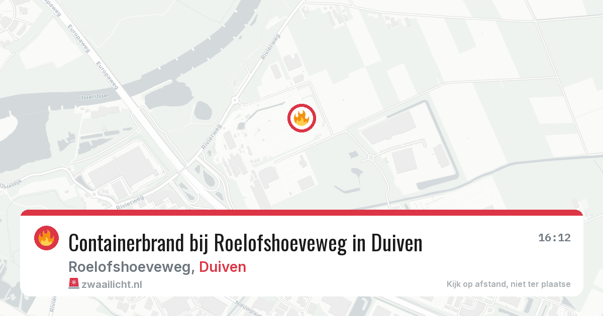 Containerbrand bij Roelofshoeveweg in Duiven — 24 mei 2026