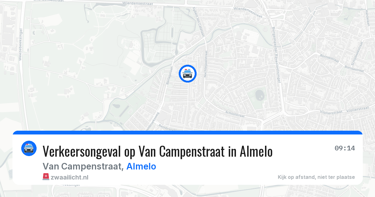 Verkeersongeval op Van Campenstraat in Almelo — 9 jun 2026