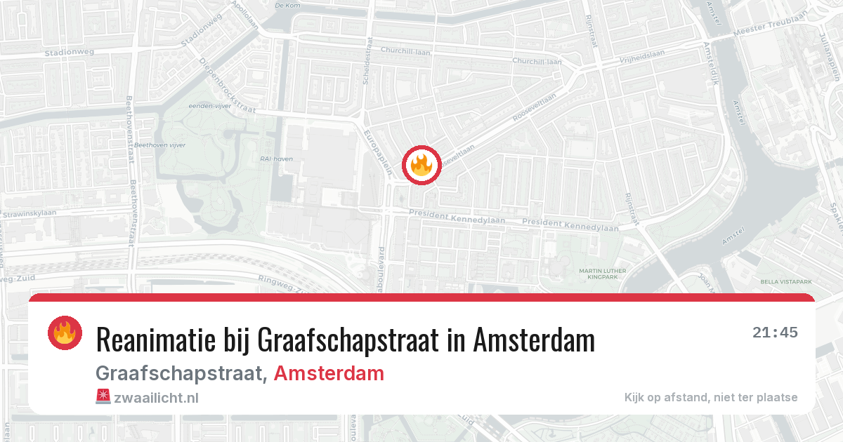 Reanimatie bij Graafschapstraat in Amsterdam — 21 mrt 2026