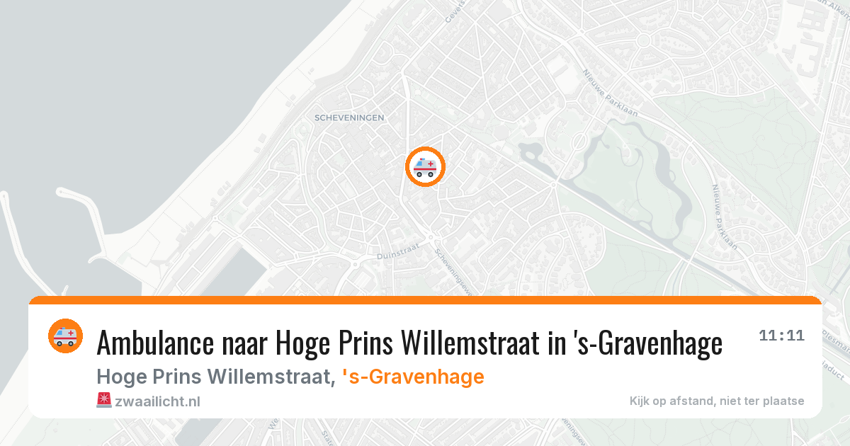 Ambulance naar Hoge Prins Willemstraat in 's-Gravenhage — 7 aug 2026