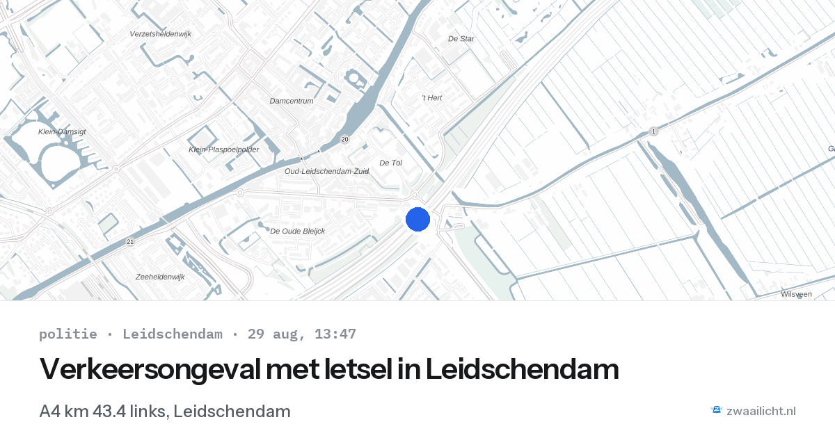 Verkeersongeval met letsel in Leidschendam — 29 aug 2026
