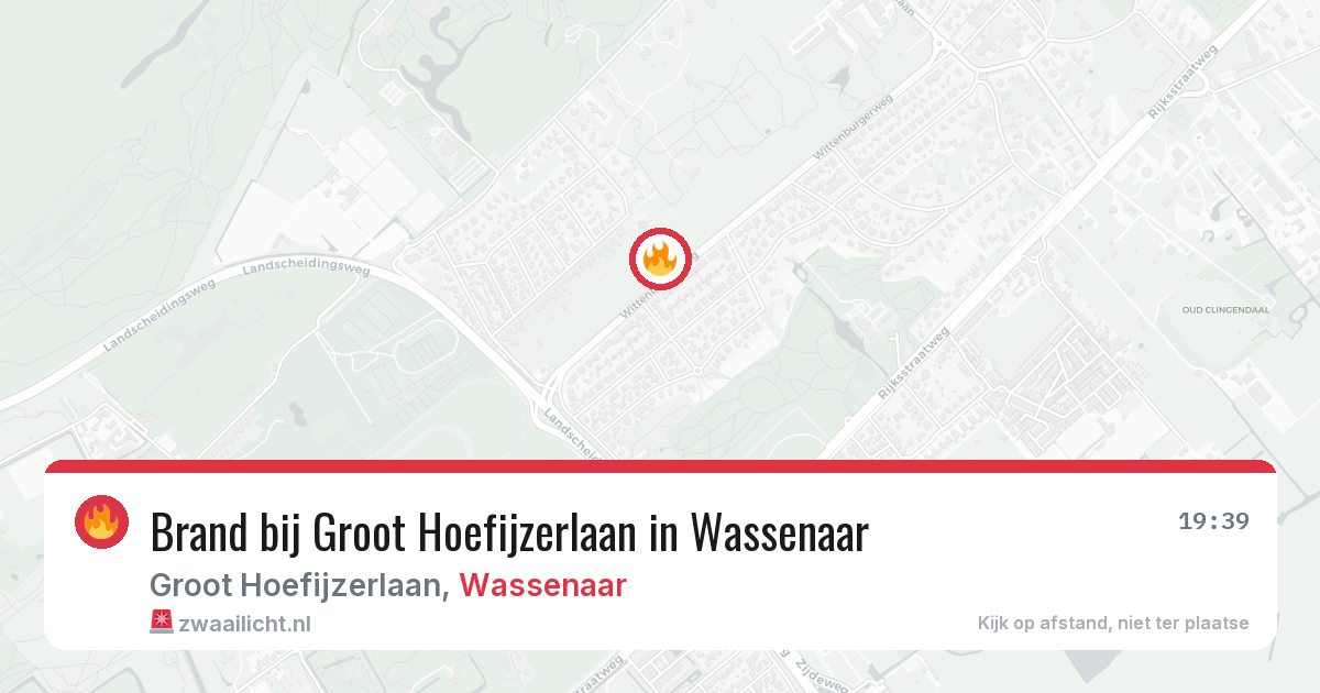 Brand bij Groot Hoefijzerlaan in Wassenaar — 20 mei 2026