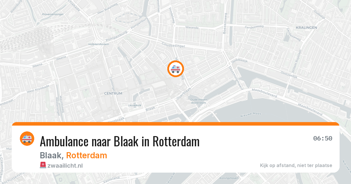 Ambulance naar Blaak in Rotterdam — 23 jun 2026